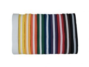 BELTS-WHITE STRIPED