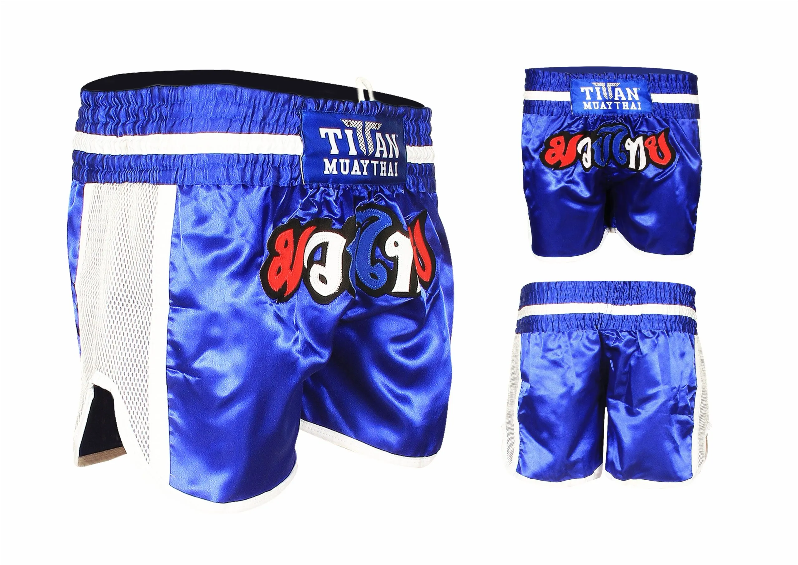 Kids Muay Thai Shorts Blue - Image 3